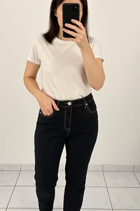 Trussardi Jeans Da Donna Blu Scuro Taglia 43 In Denim Gamba Affusolata Casual - Imagen 1 de 18
