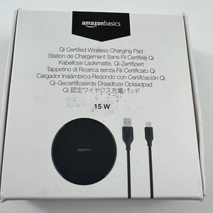 Amazon Basics 15W Qi Certified Wireless Charging Pad forApple Google Samsung - Picture 1 of 1