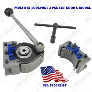 Multifix Quick Change Tool Post E5 with 2 PCS ED20100 For 200-400mm Lathe 8"-16" - Picture 1 of 4