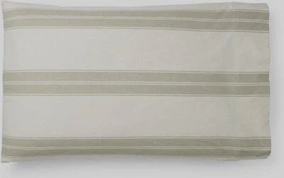 Ralph Lauren Amagansett Further Lane Ticking Pillowcases  Sage Green Tan - King - Image 1 of 4