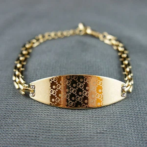 18k Gold plated with crystals elegant bangle bracelet - Picture 1 of 3
