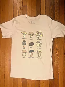 Mushrooms T-Shirt Shirt Mens Size Small Social Culture Retro Fungi Agaric Shroom - Picture 1 of 9