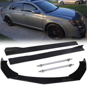Divisor de alerón labial de parachoques delantero para Toyota Avalon + faldones laterales de 2,2 M + varillas de puntal  - Imagen 1 de 16