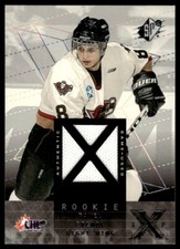 2000-01 SPx rookie jersey Pavel Brendl Rookie Calgary Flames #123 R9