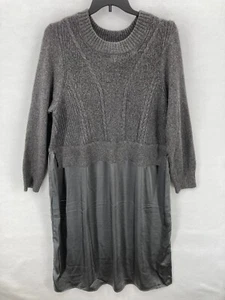 Lane Bryant Sweater Dress Women's 22/24 Gray Stretch Knit Maxi Long Sleeve NWT - Picture 1 of 11
