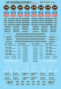 Microscale N Railroad Decal Set Pacific Fruit Express Ice-Cooled 40' Reef 60-414 - Picture 1 of 1