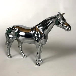 Vintage Chrome Metal Horse Figure Statue - Picture 1 of 8