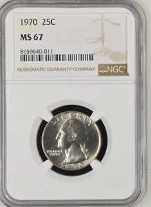1970 25C Washington Quarter Dollar NGC  MS67  8159640-011 - Picture 1 of 2