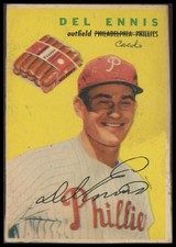 1954 Wilson Franks Del Ennis #2 Philadelphia Phillies Baseball Card