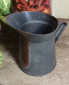 MINI Galvanized Pitcher Can Rustic Tin Planter Vase Basket Primitive Farmhouse - Picture 1 of 8
