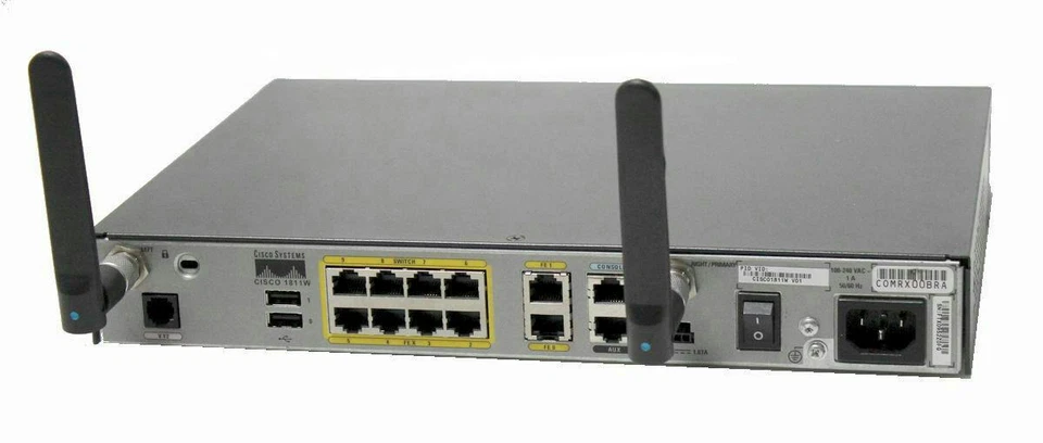 Cisco 1811W Cisco1811W-AG-B/K9 8-Port 10/100 2-Port 10/100 Wireless Router - Image 1 of 1