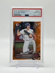 2022 Bowman Draft IVAN MELENDEZ Orange Paper 1st Bowman #23/25 - PSA 10 Arizona - Picture 1 of 2