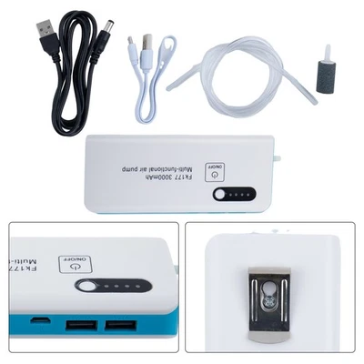 Fishing Aerator Air Pump USB Lithium Battery Charging Oxygen Pump Car Oxygenated - image 1 of 4