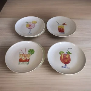 Novogratz 8.25” Party Plates Melamine Appetizer Snack Salad Brunch Set Of 4 - Picture 1 of 8