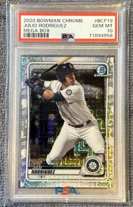 2020 Bowman Chrome Julio Rodriguez Mega Box Mojo PSA 10 GEM MT #BCP-19 Mariners - Picture 1 of 2
