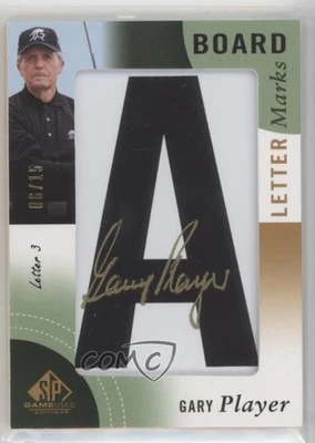 2014 SP Game Used Edition Leaderboard Letter Marks /15 Gary Player #LL-GP Auto - Image 1 of 2