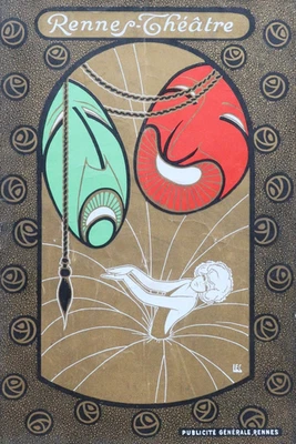 Programme 1925 RENNES THEATRE Anatole illustrateur LEC Art Déco Style - Photo 1/4