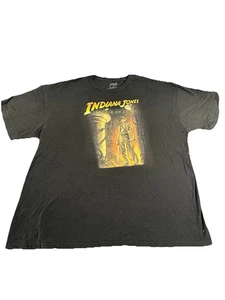 Indiana Jones Men's Temple Of Doom Retro Movie Poster Design T-Shirt Sz XXL - Picture 1 of 9