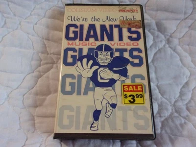 WE'RE THE NY NEW YORK GIANTS MUSIC VIDEO VHS 80'S RAP HIP-HOP NFL FOOTBALL TEAM - Image 1 of 4