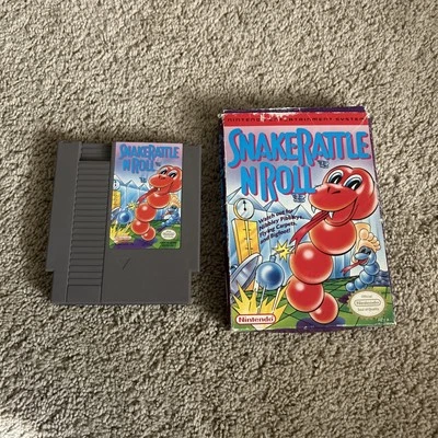 Snake Rattle 'n' Roll NES (Nintendo, 1991) IN BOX No Manual Tested - Image 1 of 4