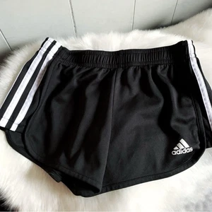 Adidas 3 Stripe Active Mesh Shorts Black & White S 7-8 - Picture 1 of 4