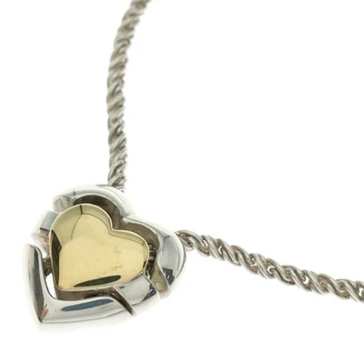 Tiffany & Co. Collana cuore puzzle ciondolo catena serpente argento oro - Immagine 1 di 4