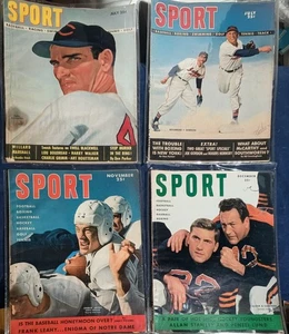 Lot of 4 SPORT MAGAZINE July 1948 July Nov Dec 1949 Leahy Lujack Luckman Bears - Picture 1 of 5