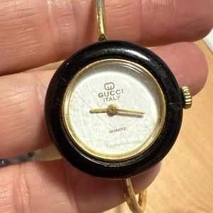 GUCCI Change Bezel Wrist Watch Made Italy Bracelet Bangle Parts Repair - Picture 1 of 6