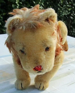 Original US Zone Steiff Papa Lion #5322 With Raised Silverscript Button - Picture 1 of 7