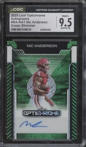 Hoja OptiChrome Green Shimmer 2025 Nic Anderson 5/6 radiocontrol como nuevo + CGC 9,5 10 automático - Imagen 1 de 2