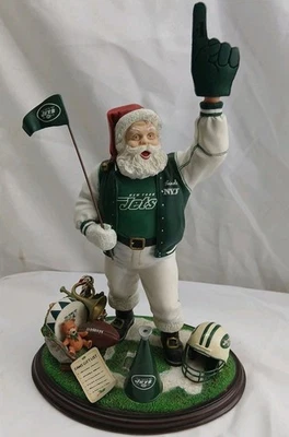 Jets! Jets! Jets!  Figura de Papá Noel de Navidad, The Danbury Mint Company, 2000 Foto 1 de 4