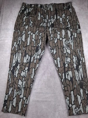 Calça cargo camuflada Trebark vintage masculina 44x31 perna larga lona feita nos EUA anos 80 - Imagem 1 de 4