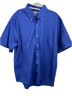 Mens Vintage Work Shirt Large  Cintas Blue  Short Sleeve - Image 1 of 4