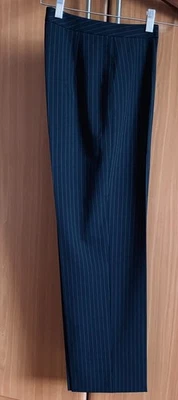 Pantalones para mujer Tahari negros/blancos a rayas elásticos hechos en Corea talla 4 Foto 1 de 4