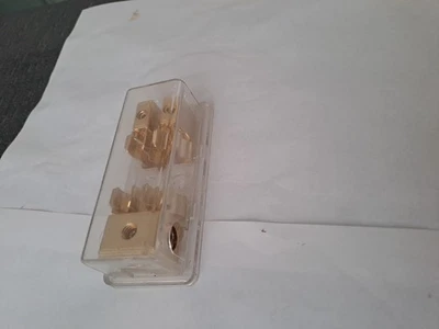 2 Way  AGU Fuse Holder Distribution Block 1 x  O Awg In And 2x8 Awg Out  - Image 1 of 4