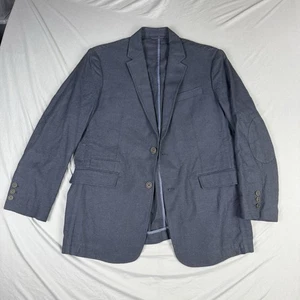 Joseph Abboud XL Safari Navy Blazer 100% Cotton Unstructured Elbow Patch - Picture 1 of 23