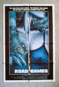 ROAD GAMES ORIGINAL 1981 1SHT POSTER FLD EX - Picture 1 of 4