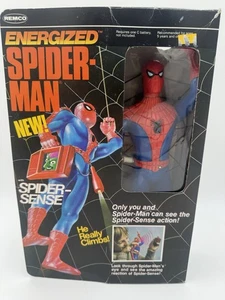 Remco Energized Spider-Man 1978 con Web Climber nuovo con scatola davvero completo 🕷️ - Foto 1 di 18
