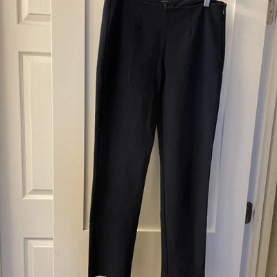 Theory 裤子女式 4 蓝色紧身弹力踝侧拉链闭合 — 第 1/4 张图片