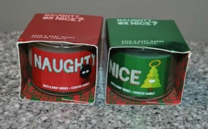 Bath & Body Works Naught / Nice Candles Spiced Gingerbread/Vanilla Bean NEW - Picture 1 of 3