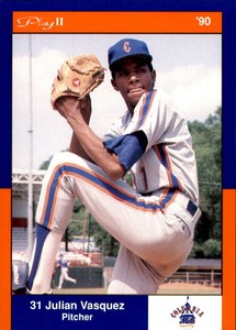 1990 Columbia Mets Postcards Play II 3 Julian Vasquez Dominican Republic DR Card