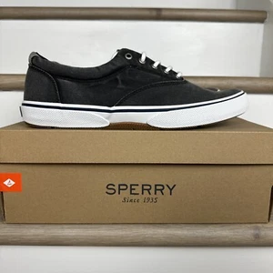Sperry Men's Halyard CVO Saltwashed Black Size 12 STS23579 Brand New Memory Foam - Picture 1 of 12