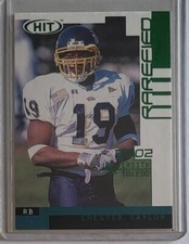 2002 SAGE HIT Rarefied Emerald #R19 Chester Taylor Toledo Rockets Football Card 
