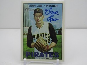 VERN LAW 2016 TOPPS HERITAGE REAL ONE AUTOGRAPH AUTO- PIRATES!!