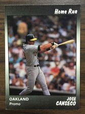 1991 Star Company JOSE CANSECO Limited Edition HOME RUN Promo Card 300 Printed