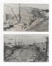 2194 2 RPPC POSTCARDS GRANITE WORKS HALLOWELL 1990'S REPRINT