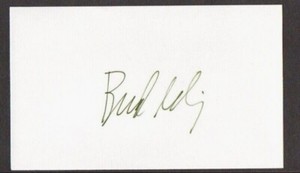 Bud Selig 3x5 authentic autographed card MLB HOF
