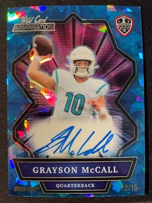Grayson McCALL 2021 Wild Card Alumination BlueHolo-Lux 12/15 Autograph #ANBC-29 - Image 1 of 2