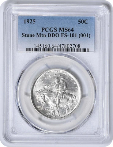 Stone Mountain 1925 DDO FS-101 MS64 PCGS Cover