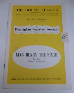 Kenneth Williams King Henry The Sixth Old Vic Theatre Programme 1953 - Bild 1 von 3